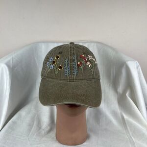 Authentic Pigment Unique Colorful Hand Embroidered Floral Baseball Cap